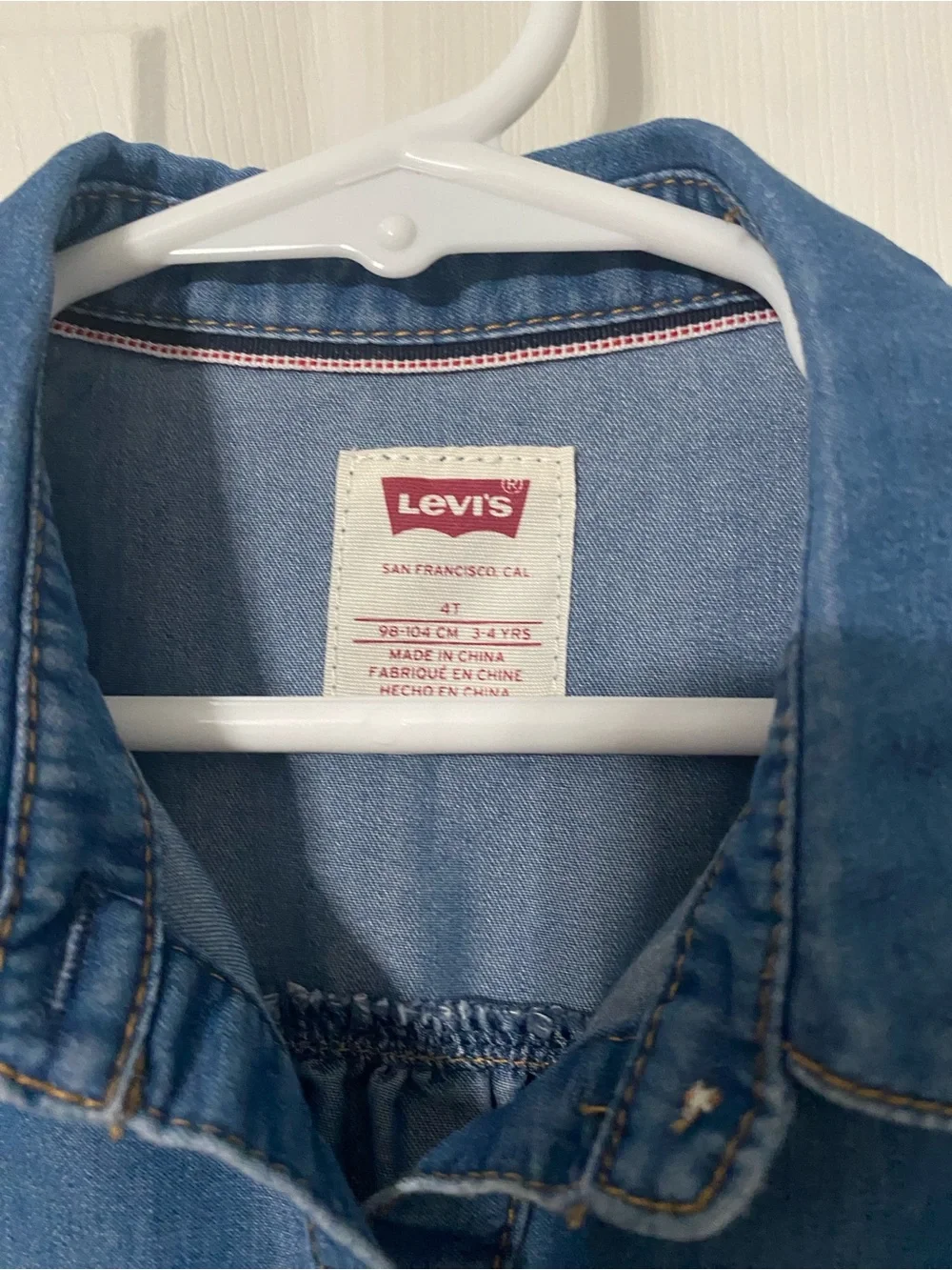 Levi's Blue Girls' Denim Shirt Dress